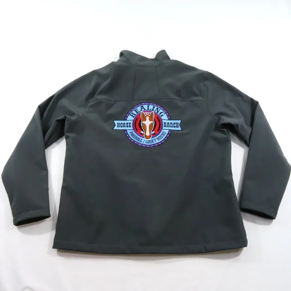 The North Face Windwall Healing Horse Ranch Soft Shell Jacket Gray Mens XL
